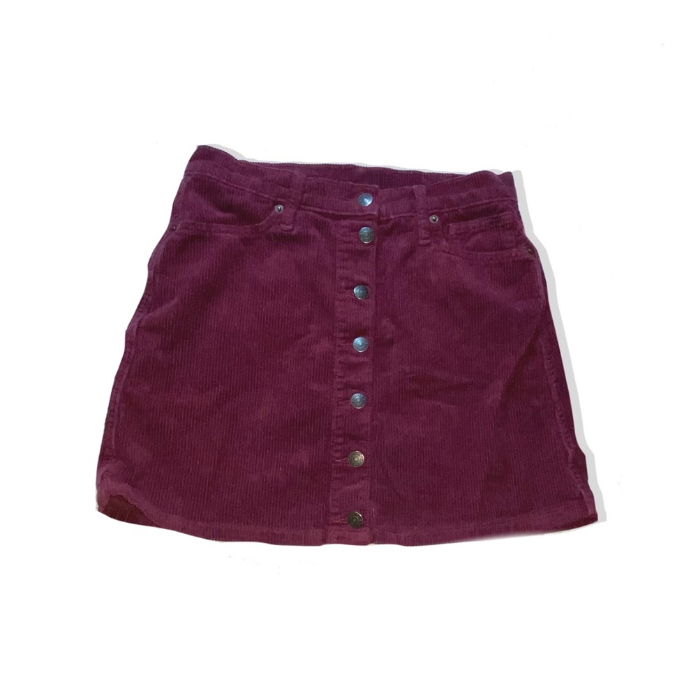Jean maroon skirt